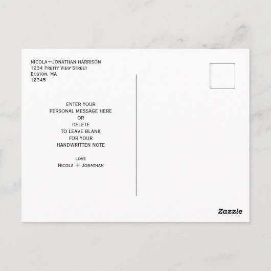 Modern Gray Birth Announcement Briefkaart (Achterkant)