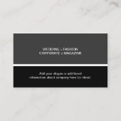 Modern Gray Black Visitekaartje (Achterkant)