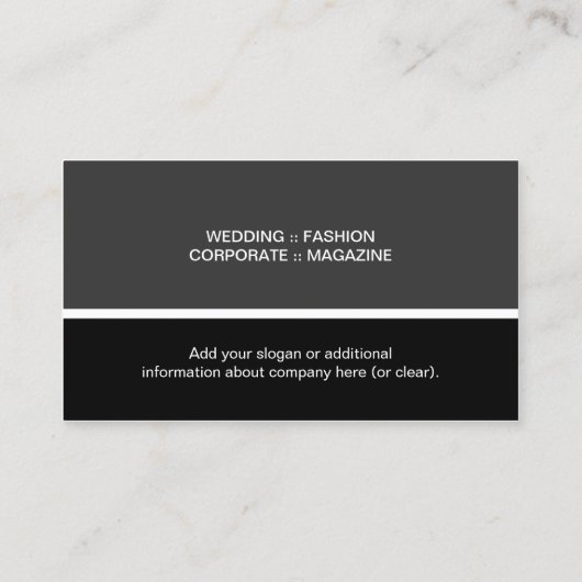 Modern Gray Black Visitekaartje (Achterkant)
