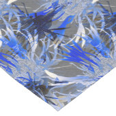 Modern Gray & Blue Artistic Floral Pattern Medium Tafelloper (Hoek)