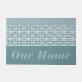 Modern Gray Blue Deurmat