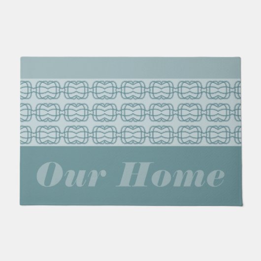 Modern Gray Blue Deurmat (Voorkant)