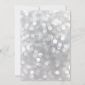 Modern Gray Blur Lights Elegant Wedding Invitation Kaart (Achterkant)