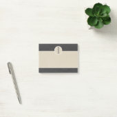 Modern Gray & Brown Kraft Rustic Monogram Initiaal Post-it® Notes (Kantoor)