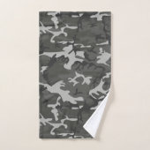Modern Gray Camouflage Pattern Bad Handdoek (Handdoek)