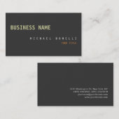 Modern Gray Chic Professional Visitekaartje (Voorkant / Achterkant)