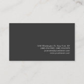 Modern Gray Chic Professional Visitekaartje (Achterkant)