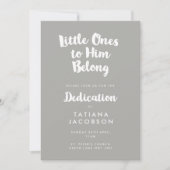 Modern Gray Christelijk Dedication Invitation Kaart (Voorkant)