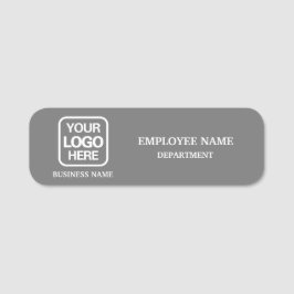 Modern Gray Custom Business Name Tag