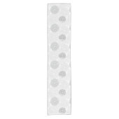 Modern Gray Dahlia Floral Korte Tafelloper (Voorkant)