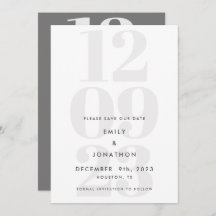 Modern Gray Date Typografie