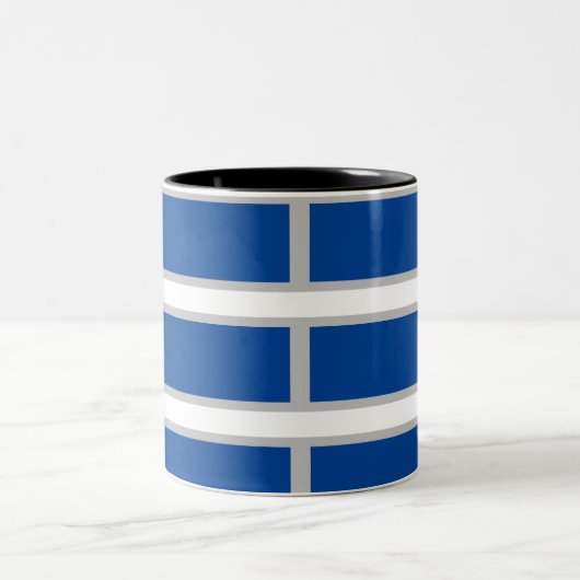 MODERN _GRAY_DEEP BLUE_ Two-Tone COFFEE MOK (Center)