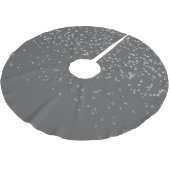 Modern Gray en Faux Silver Glitter Confetti Kerstboom Rok (Gekanteld)