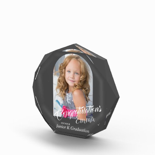 Modern Gray Gefeliciteerd JK Afstudeerder Aankondi Fotoblokken (Rechts)