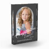 Modern Gray Gefeliciteerd JK Afstudeerder Aankondi Fotoblokken (Links)