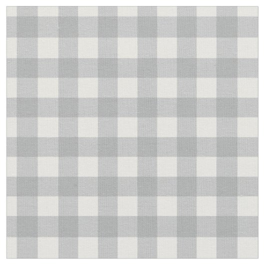Modern Gray Gingham Stof (Close Up)