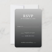 Modern Gray Gradient RSVP Kaartje (Voorkant)