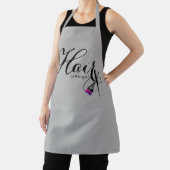 Modern Gray Hair Stylist Apron Schort (Insitu)