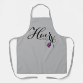 Modern Gray Hair Stylist Apron Schort (Voorkant)