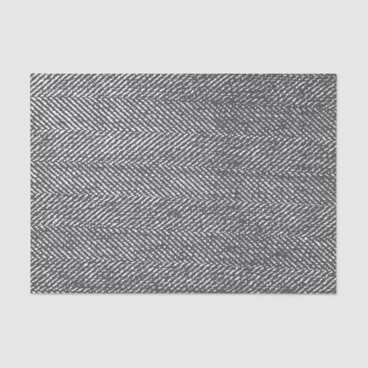 Modern Gray Herringbone Pattern Tissuepapier (Voorkant)
