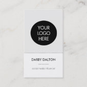 Modern Gray Logo Social Media Visitekaartje (Voorkant)