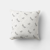 Modern Gray Mardi Gras Mask Pattern Design Pillow Kussen (Voorkant)