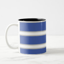 MODERN _GRAY_MEDIUM BLUE_ Two-Tone COFFEE MOK