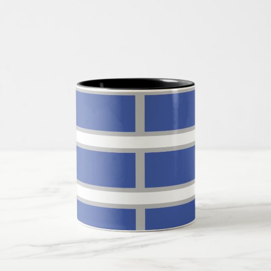 MODERN _GRAY_MEDIUM BLUE_ Two-Tone COFFEE MOK (Center)