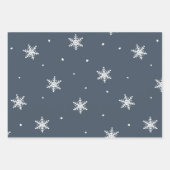 Modern Gray Neutral Scandinavian Homes Snowflakes Inpakpapier Vel (Voorkant 2)