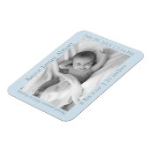 Modern Gray on Blue Baby Announement Magneet (Linkerzijde)