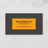 Modern Gray Oranje Visitekaartje (Voorkant)