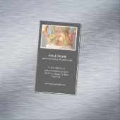 Modern Gray Personal Trainer en Nutritionist Visitekaartje Magneet (Voorbeeld)