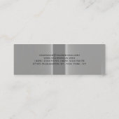 Modern Gray Personal Trainer Gym Bodybuilding Mini Visitekaartje (Achterkant)