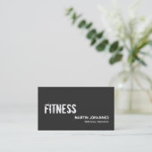Modern Gray Personal Trainer Visitekaartje (Staand voorkant)