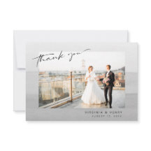 Modern Gray Photo Wedding