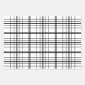 Modern Gray Plaid Minimalist Gift Inpakpapier Vel (Voorkant 2)