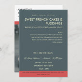 MODERN GRAY RED FOTO WORKSHOP INVITE SJABLOON KAART (Voorkant / Achterkant)