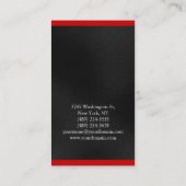 Modern Gray Red Monogram Visitekaartje (Achterkant)