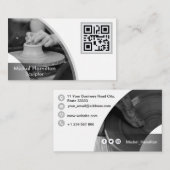 Modern Gray Sculptor Visitekaartje (Voorkant / Achterkant)