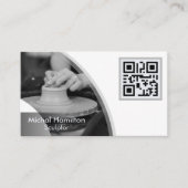 Modern Gray Sculptor Visitekaartje (Voorkant)