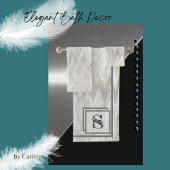 Modern Gray Shades Monogramed Bad Handdoek