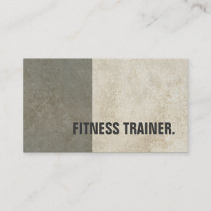 Modern Gray Stone Wall Grey Fitness Trainer Visitekaartje