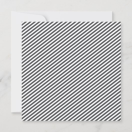 Modern Gray Stripes Photo Afstuderen Invitation Kaart (Achterkant)