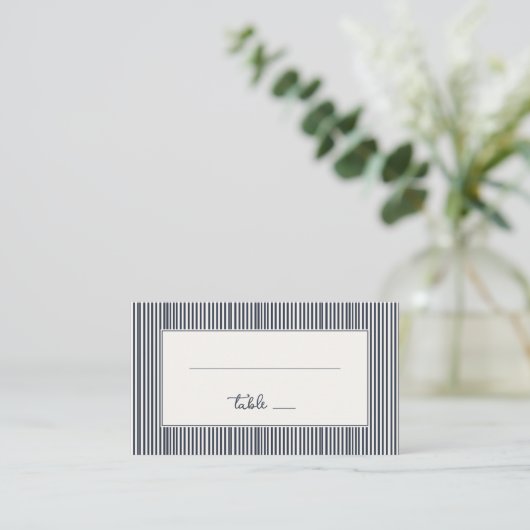 Modern Gray Stripes Plaatskaartje (Staand voorkant)