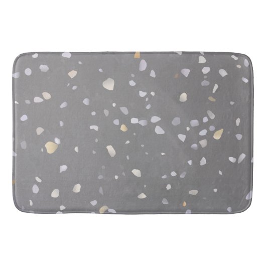 Modern Gray Terrazzo Badmat (Voorkant)