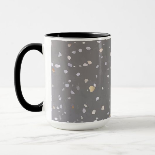 Modern Gray Terrazzo Mok (Links)