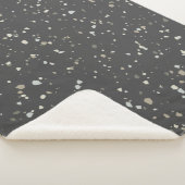 Modern Gray Terrazzo Pattern Sherpa Deken (3/4)