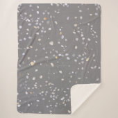 Modern Gray Terrazzo Sherpa Deken (Voorkant)