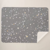 Modern Gray Terrazzo Sherpa Deken (Voorkant (horizontaal))