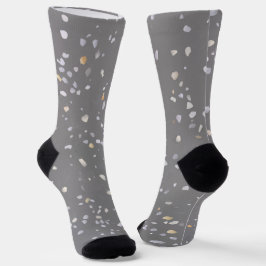 Modern Gray Terrazzo Sokken